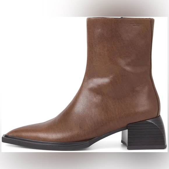 Free People Vagabond Vivian Boots Brown Leather Size 38 - Like New - FIRM - Picture 3 of 8